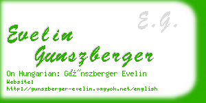 evelin gunszberger business card